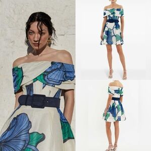 Rebecca Vallance Blue Ivy Off Shoulder Mini Dress